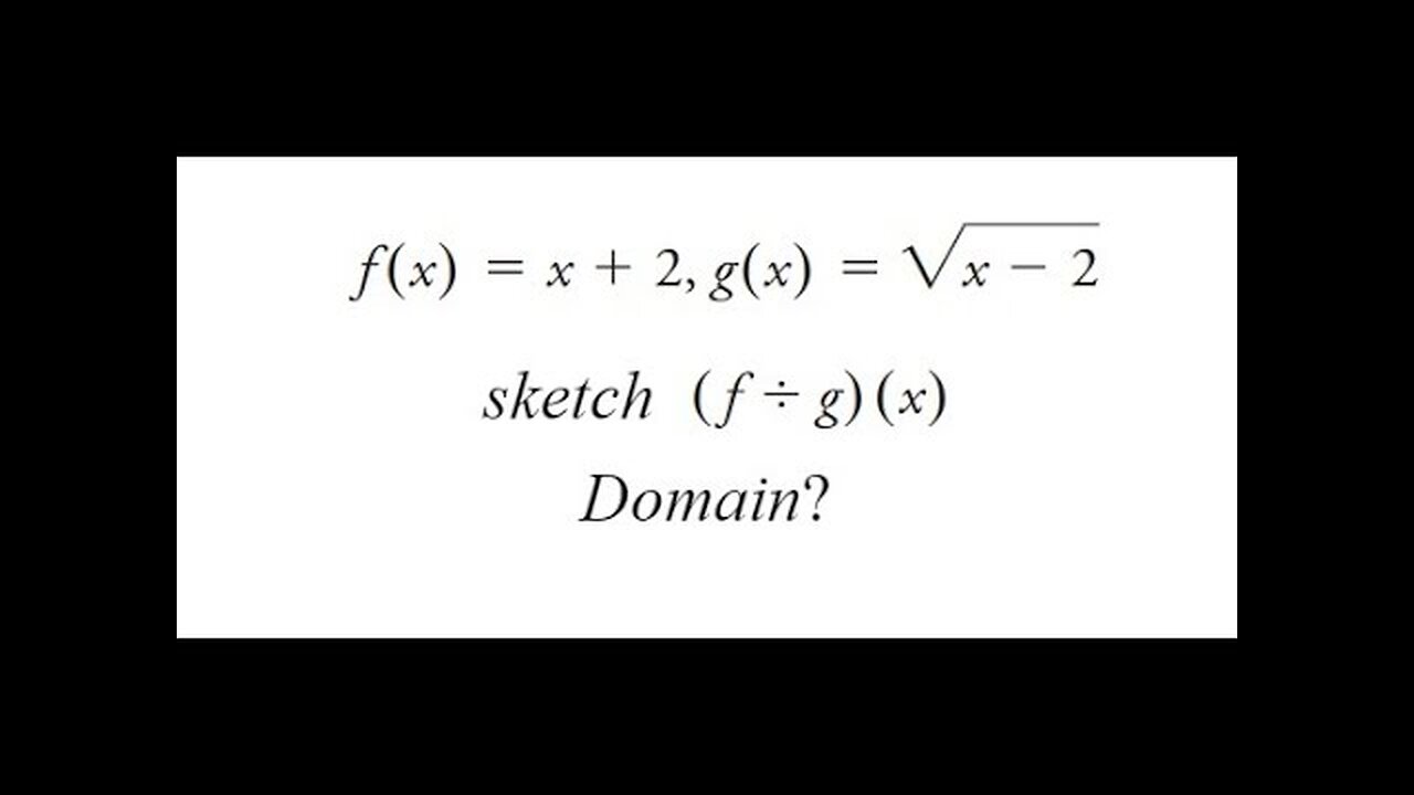 Grade 12 Advanced Functions - Sketching the Quotient of Two Functions (ch 9.4)