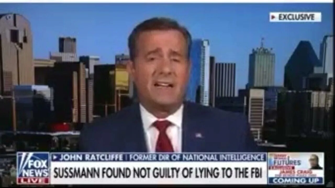 Trump inteligence official John Ratclif It was Hillary Clinton that created this ENTIRE Trump Russia