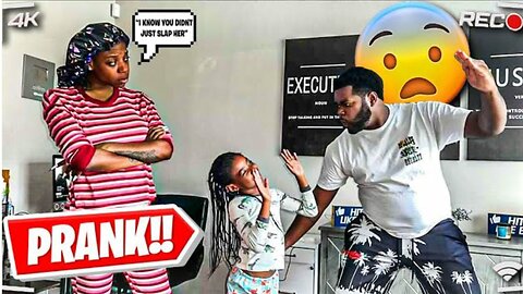 SLAPPING MY DAUGHTER TO SEE MY ANGRY WIFE REACTION