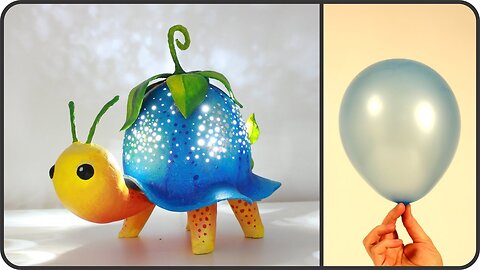 ❣DIY Turtle Lamp Using a Balloon❣