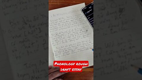 Phonology rough draft paper #languagelearning #languageexchange #languageacquisition