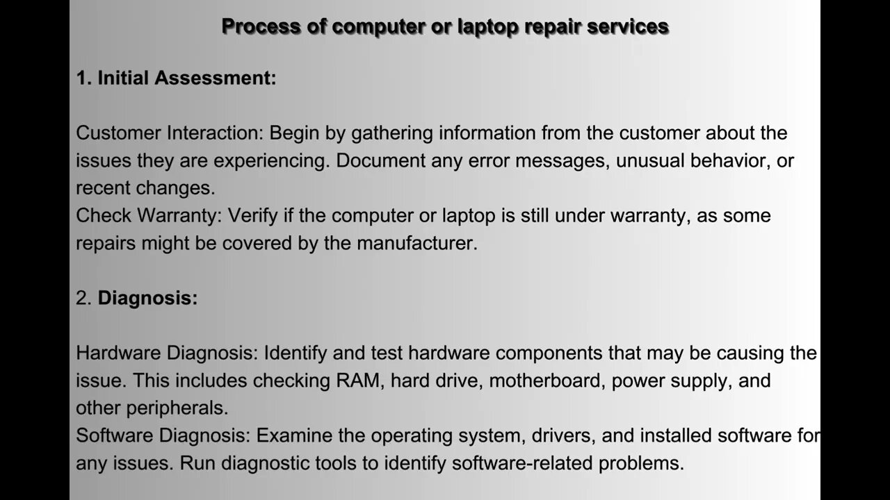 Computer Or Laptop Repair Services