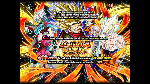 DBZ Dokkan Battle: Carnival LR Future Trunks Summons