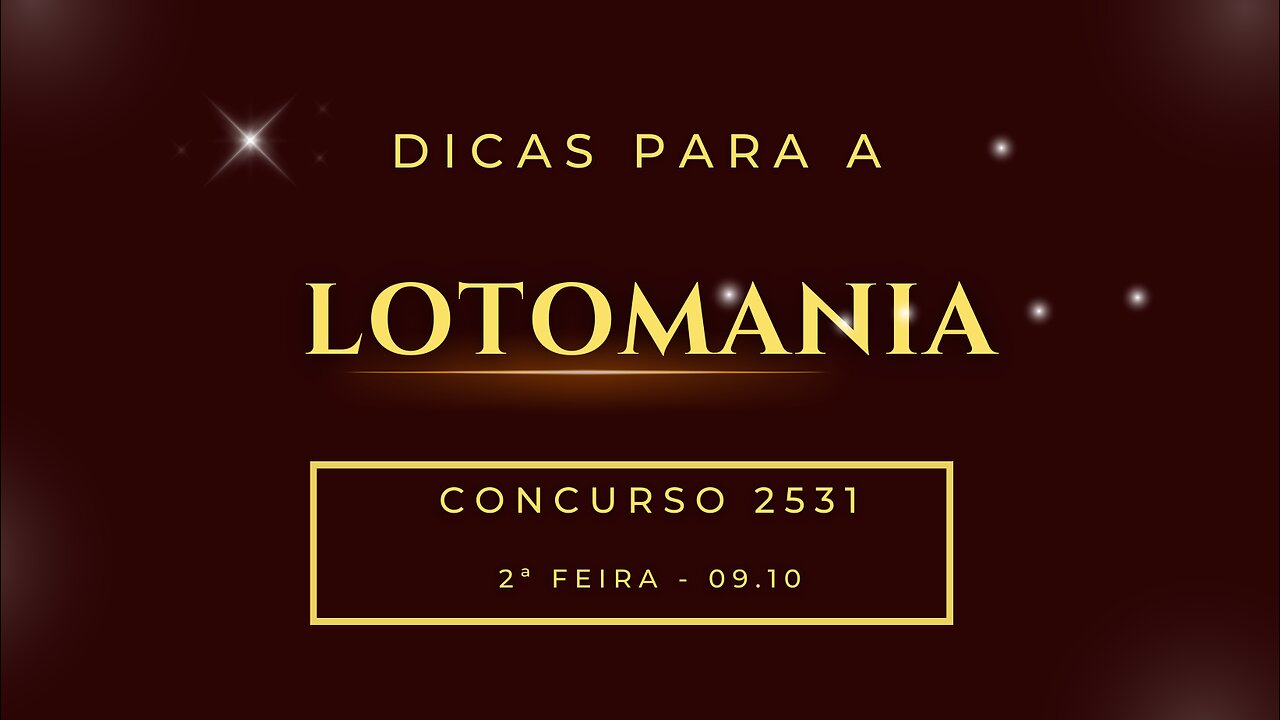 Dicas Lotomania - concurso 2531
