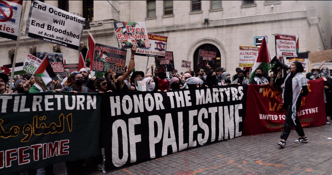 Flood Wall Street For Gaza - Thousands of Free Palestine Protesters March Through New York City