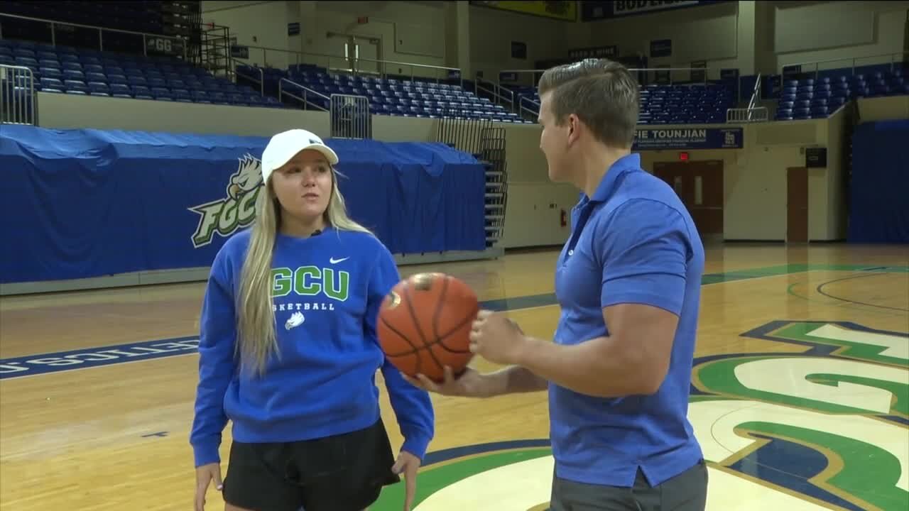 FGCU'S Kendall Spray wins 3-point shooting contest