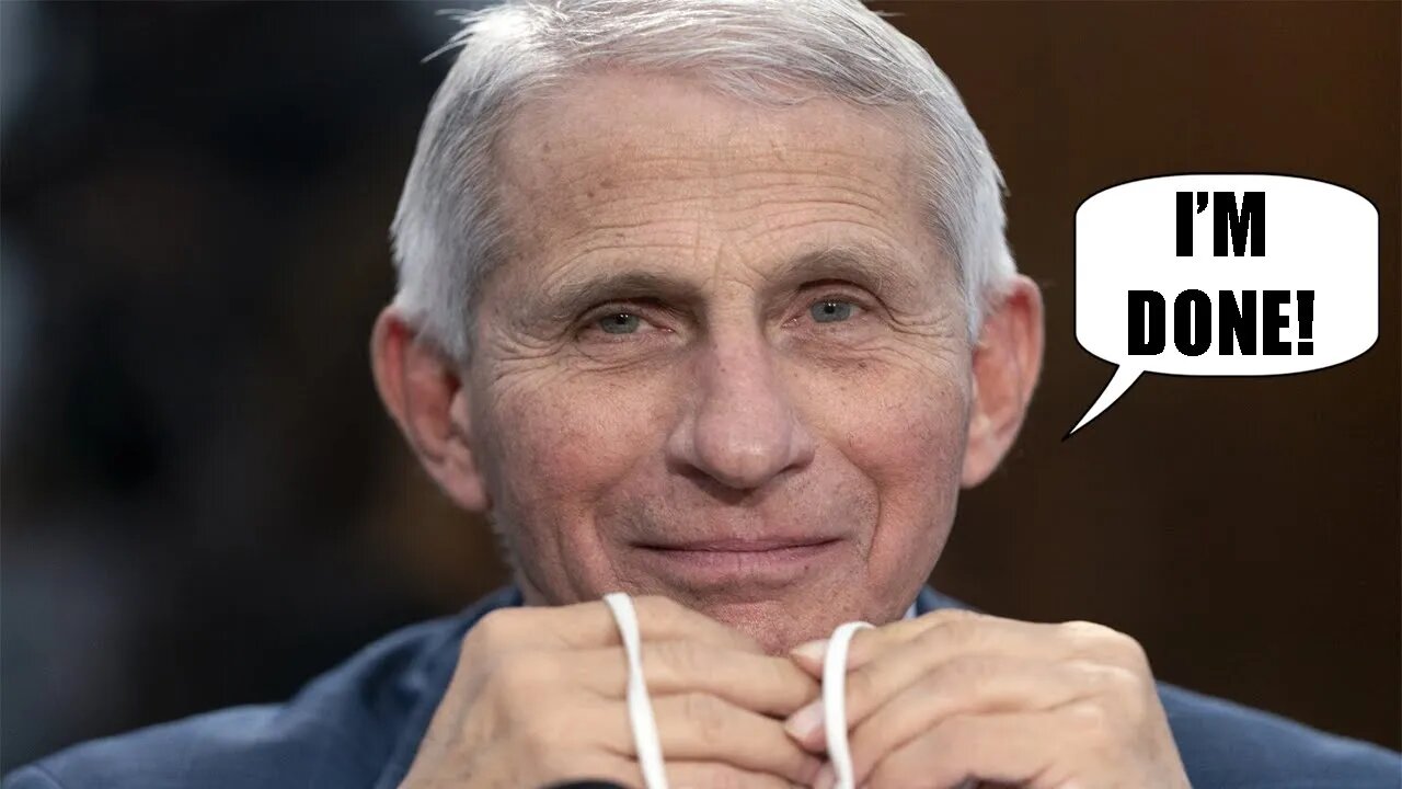 Dr Anthony Fauci RETIRING in December just before Republicans likely take over and INVESTIGATE him!