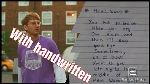 Heat Waves Lyrics | With Handwritten