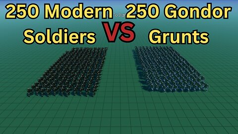 250 Modern Soldiers Versus 250 Gondor Grunts || Ultimate Epic Battle Simulator