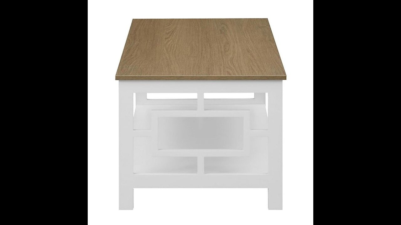 Convenience Concepts Ledgewood Coffee Shelf Table, DriftwoodWhite