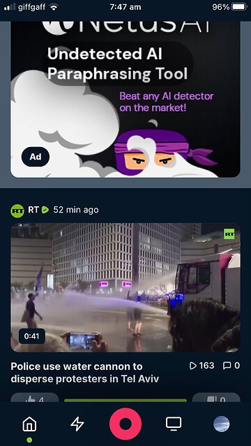 RT news : Tel Aviv protesters vs police :19/07/2023