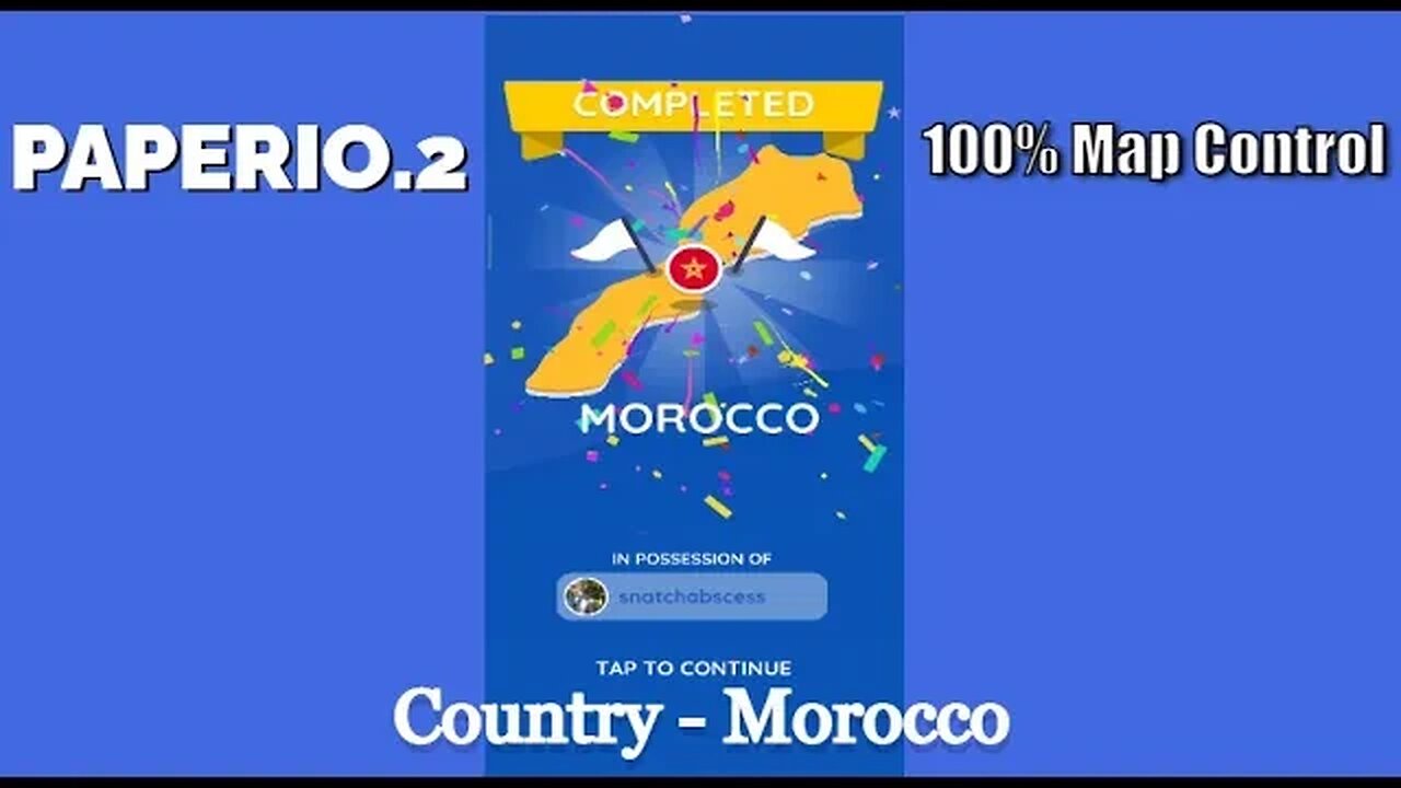 Paper.io 2 Mobile Gaming Video #21 || Map Control: 100.00% || Morocco