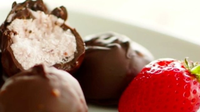 Strawberry-Coconut Truffles