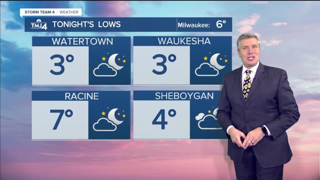 Increasing clouds and windy Friday night