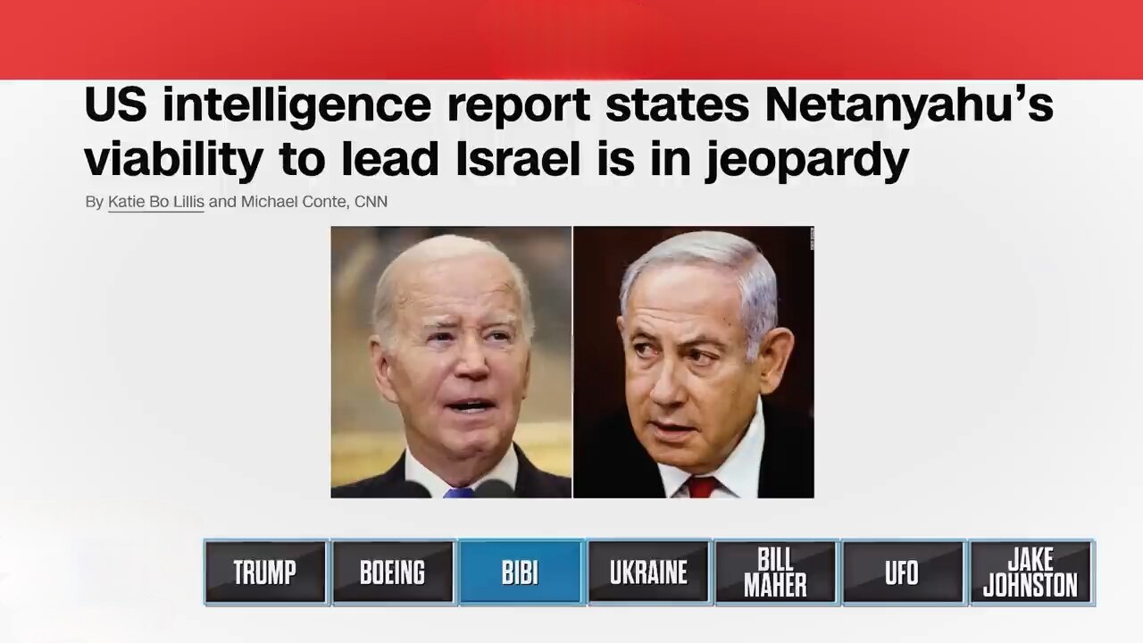 Biden Intel Report: Netanyahu Regime Near Collapse