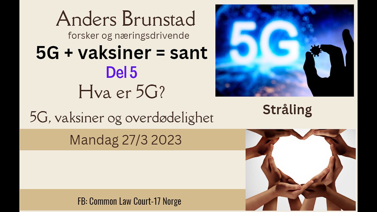 2023-03-27 5G+vaksiner=Sant Del 5 - Hva er 5G? - Overdødelighet - Anders Brunstad