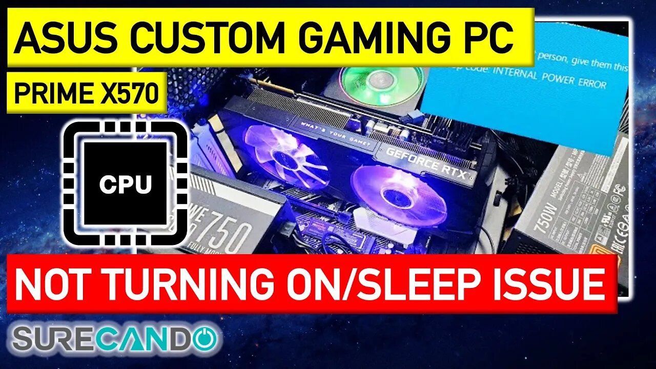 AMD Ryzen 7 3700X NVIDIA GTX 2070 SUPER Gaming PC Not turning On Not waking up from Sleep Prime X570