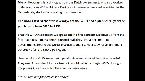 Planned Pandemic(s) 2020-2030