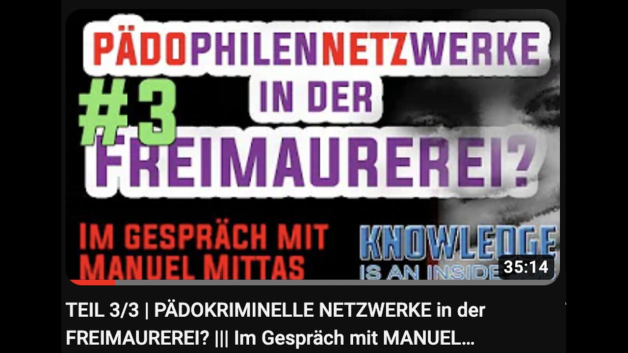 TEIL.3/3 PÄDO-KRIMINELLE NETZWERKE in der FREIMAUREREI? ++ Im Gespräch mit Manuel Mittas