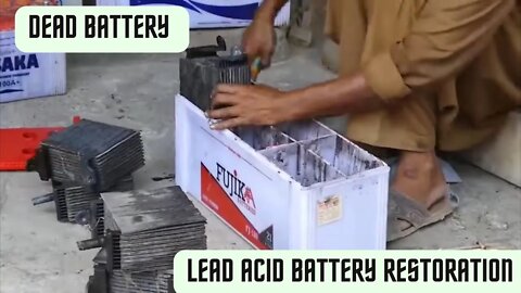 Lead acid battery restoration process- amazing technique of local workers | dead battery restoration