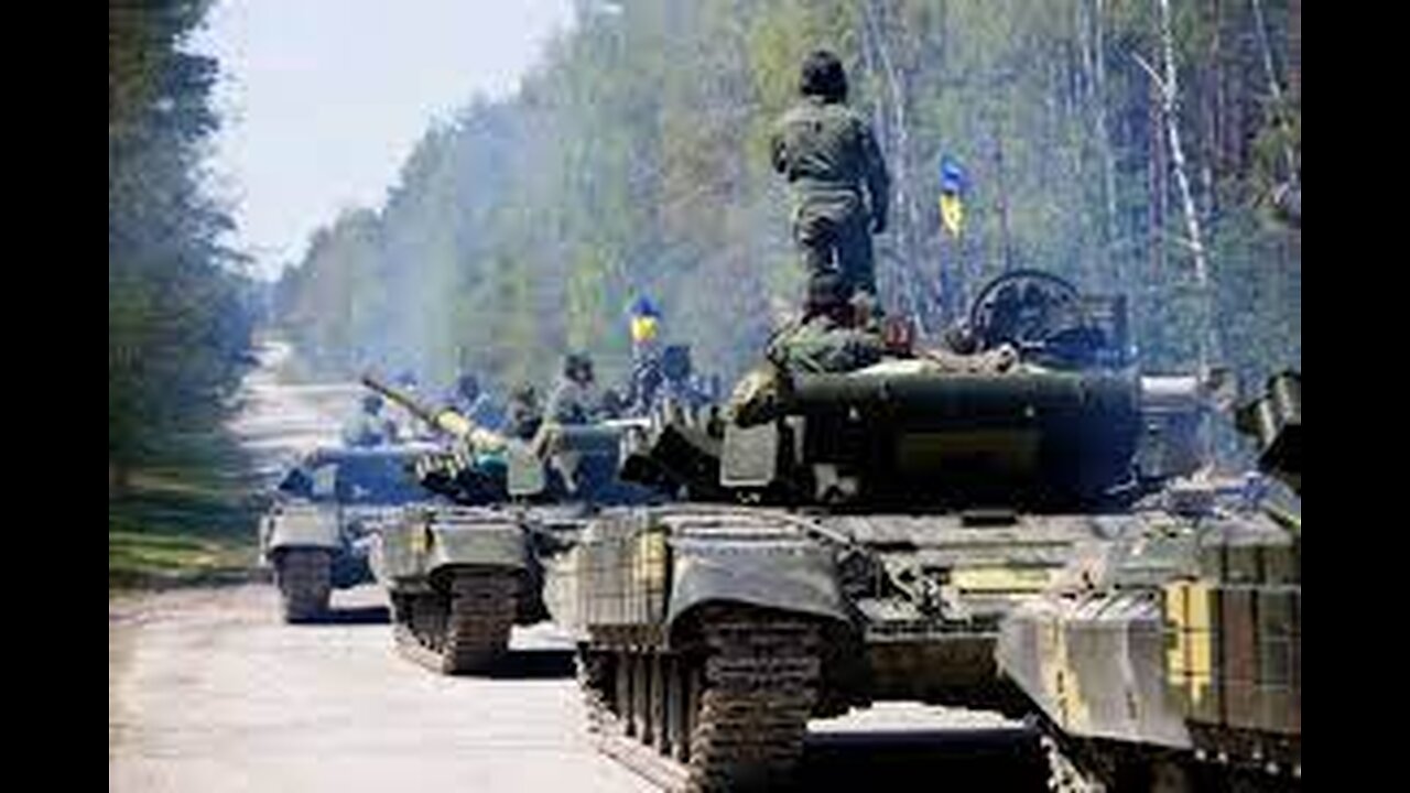 Advancing Russian tank column met with Ukrainian army’s artillery