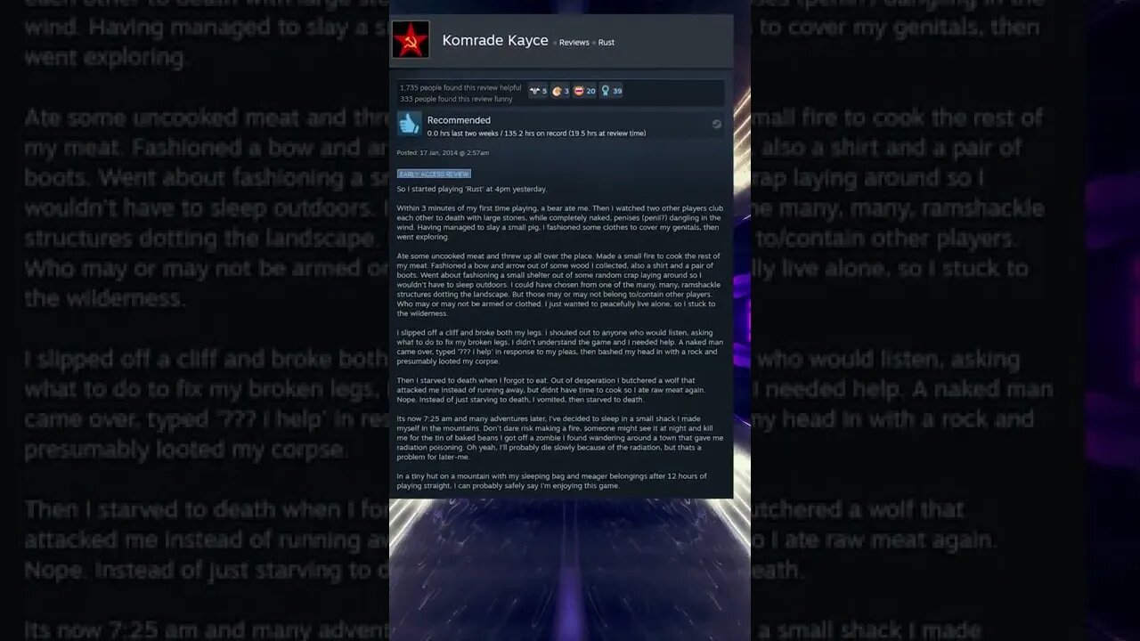 Rust Steam Review (Noob gets Killed multiple times!)