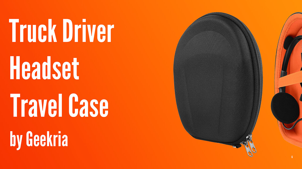 Truck Driver On-Ear Headphones Travel Case, Hard Shell Headset Carrying Case | Geekria