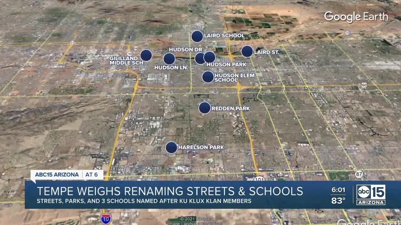 Tempe weighs renaming streets and schools