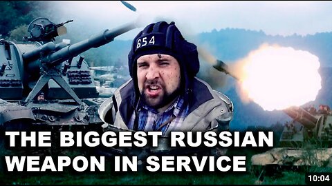 🇷🇺 Crazy Russian Journalist Drives And Shoots From Gigantic MSTA-S Self Propelled Howitzer