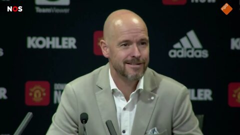 Ten Hag stelt zich voor bij Manchester United: 'Nice to meet you all, he'