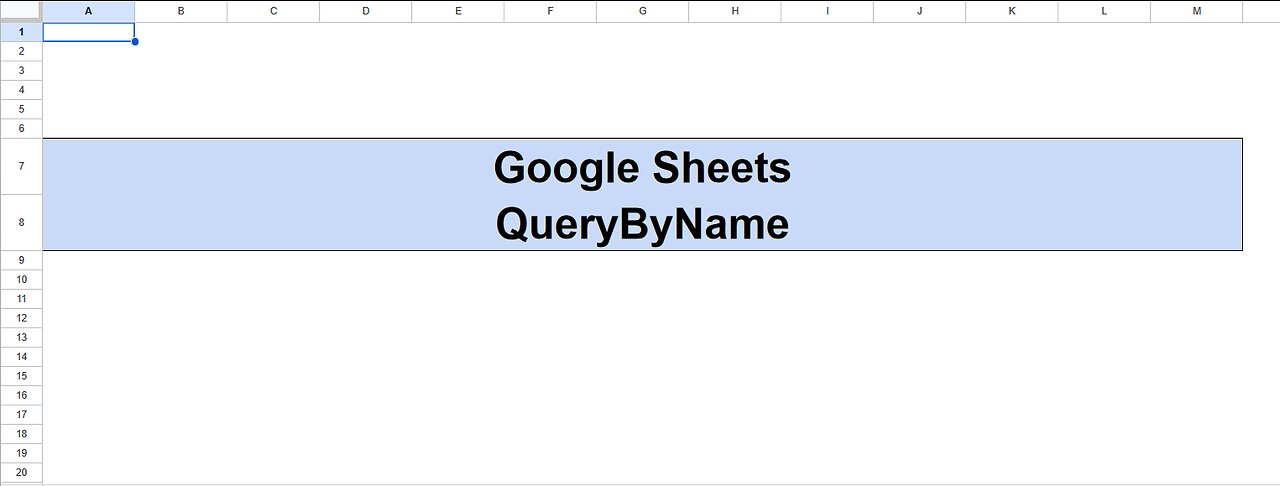 Google Sheets - QueryByName Named Function