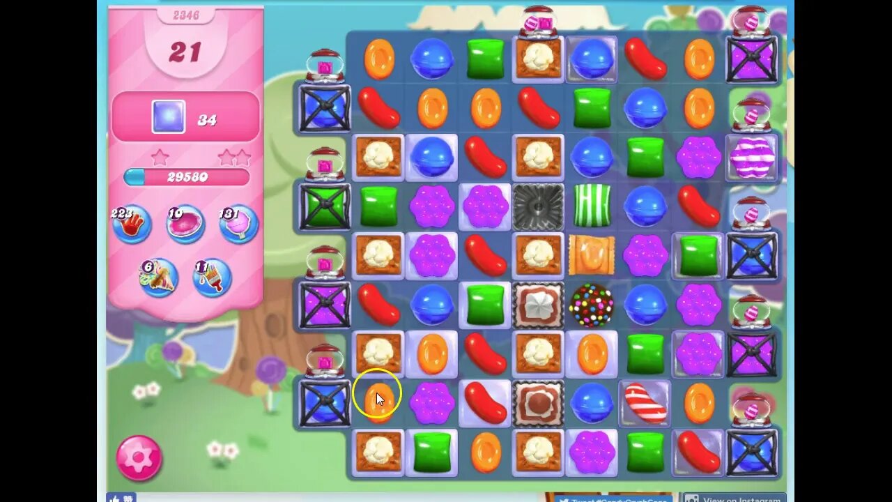 Candy Crush Level 2346 Audio Talkthrough, 3 Stars 0 Boosters