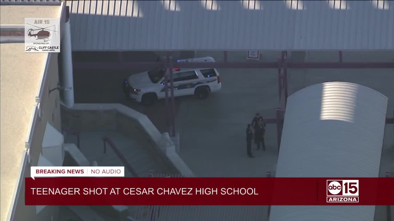 Teen hurt in shooting at Cesar Chavez High School in Phoenix, police say