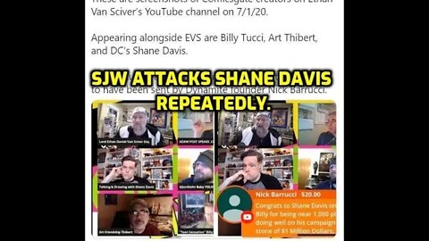 SHANE DAVIS ATTACKED BY SJW - ATTEMPTS TO GET HIM CANCELLED BY DC - COMICSGATE - NINJA KNIGHT