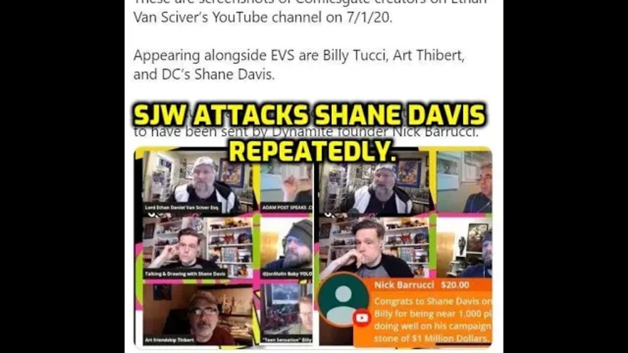 SHANE DAVIS ATTACKED BY SJW - ATTEMPTS TO GET HIM CANCELLED BY DC - COMICSGATE - NINJA KNIGHT