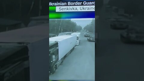 Ukrainian Border Guard Video Shows Tanks Rolling into Ukraine from Belarus