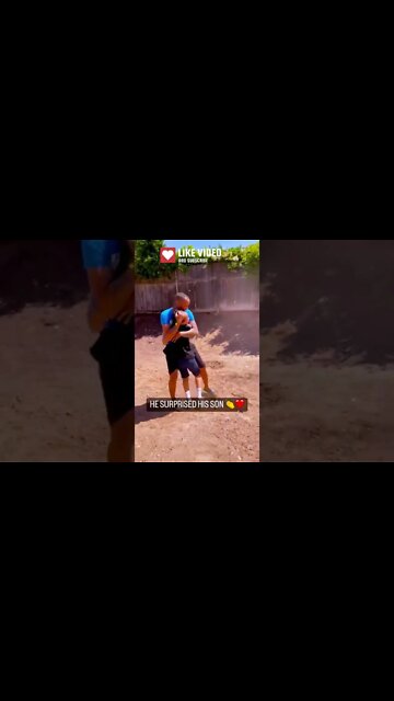 His dad surprised him with a new basketball goal 👏❤️ (via ilovejamore/IG) #fatherson #wholesome