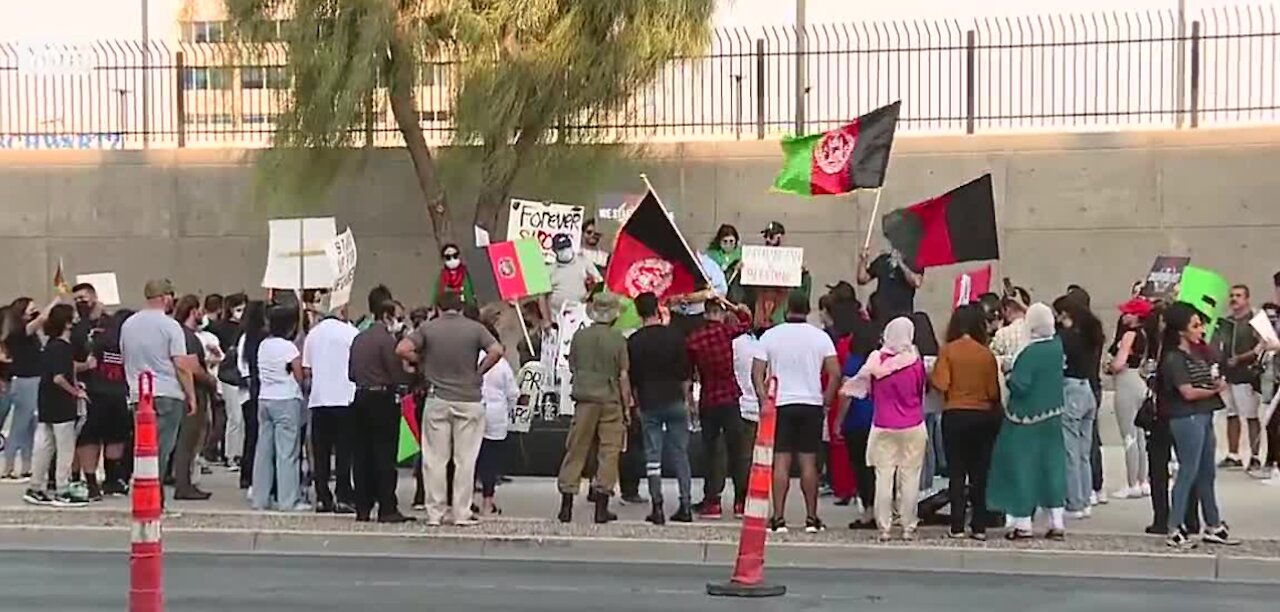 Las Vegas Afghan community protest Taliban takeover