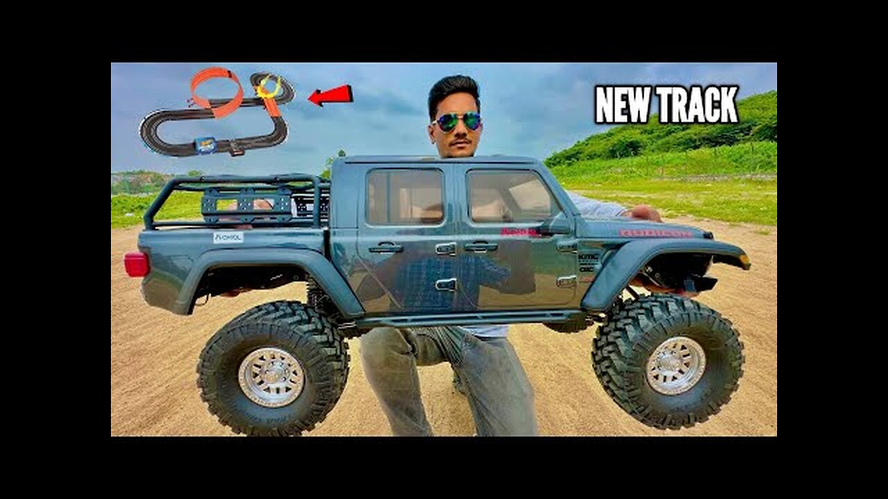 RC Jeep Gladiator Car Vs Slime Fevicol Trap Track - Chatpat toy TV