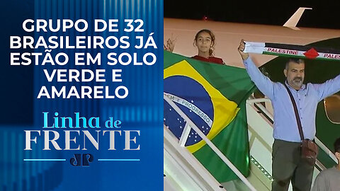 Comitiva da presidência da República recebe repatriados de Gaza | LINHA DE FRENTE