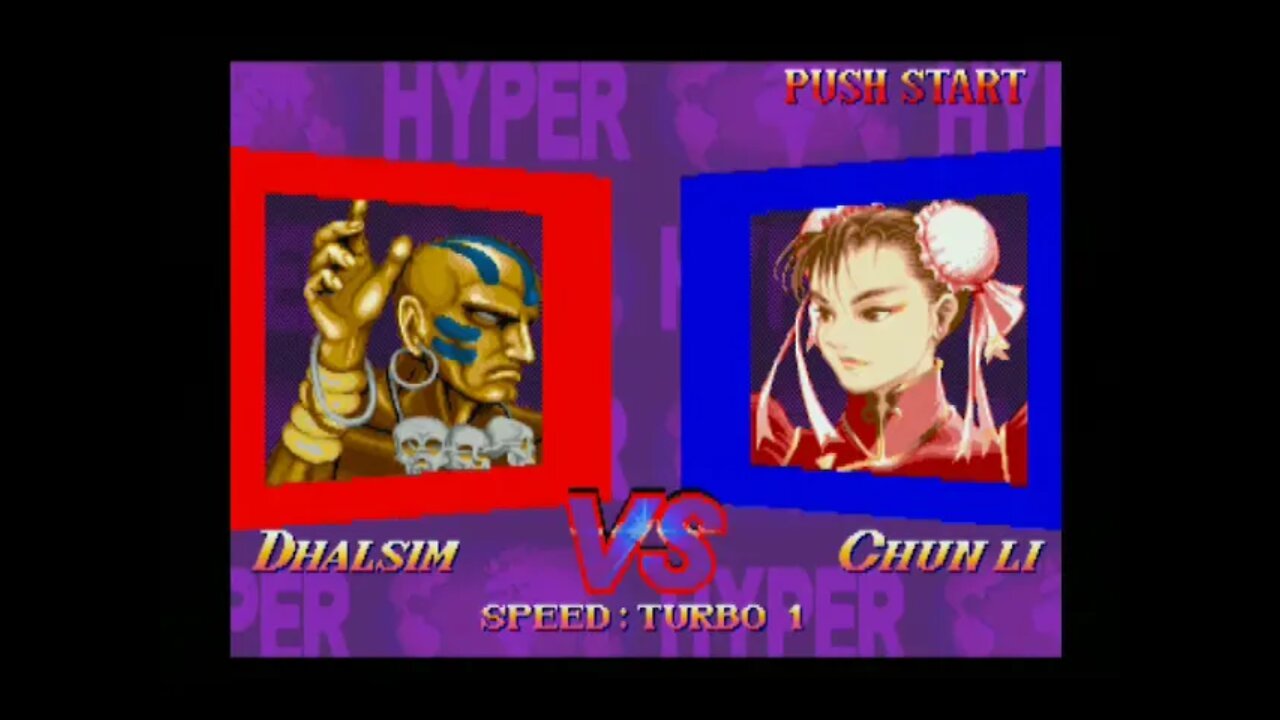 Hyper Street Fighter 2 Nerf AI (PS2) - Dhalsim (Turbo) - Hardest - No Continues