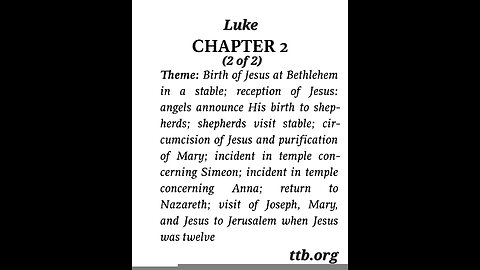 Luke Chapter 2 (Bible Study) (2 of 2)