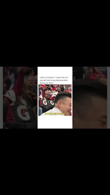 LeBron claps back at trash talking fan 💀