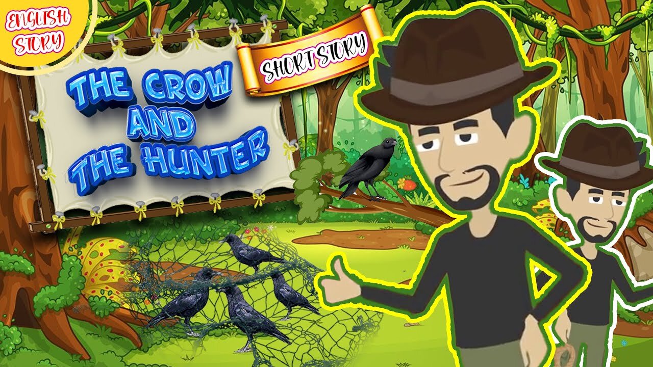 The crow and the hunter story_Kids stories by Kafu kids TV