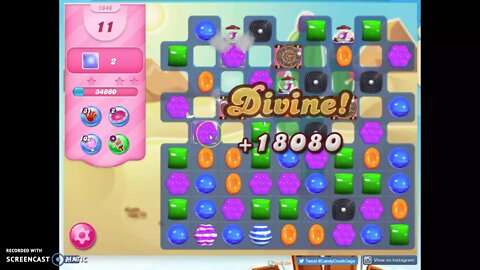 Candy Crush Level 1646 Audio Talkthrough, 1 Star 0 Boosters