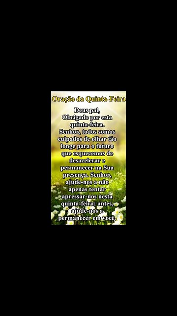 Oração da Quinta Feira - Mensagens Para Whatsapp, Status #shorts
