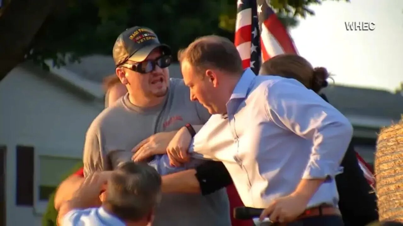 Congressman Lee Zeldin Assaulted Onstage by Knife Wielding Attacker