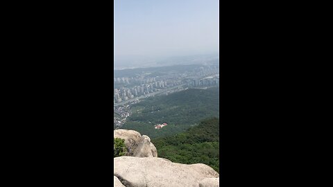 At the top of Bulamsan Mountain in Korea