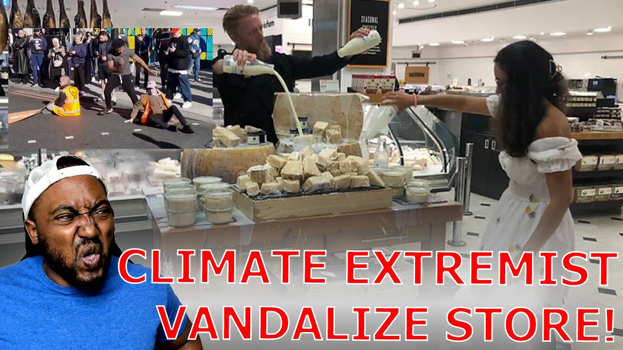 Climate Activists DRAGGED Out Of Street As They Vandalize Store By Pouring Milk Everywhere!