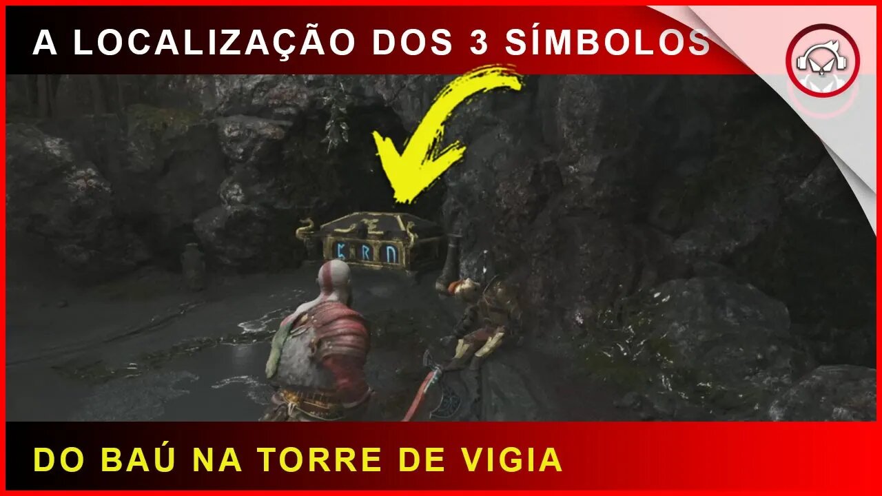 God of war, A localização dos 3 símbolos do baú na Torre de Vigia | Super dica